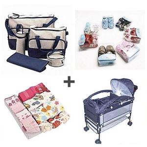 Berceau Lit Inoxydable + Sac à Langer + Ensemble Grenouillère + 7 Paire De Chaussures - Multicolore