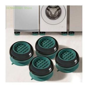 4 Supports de Pieds Anti-Vibration et Réducteurs de Bruit pour Machine à Laver, Réfrigérateur et Meubles