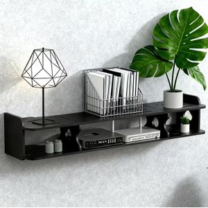 Support de rangement pour routeur Wi-Fi,Etagère Murale-Étagères Flottantes-Compatible -DVD/Décodeur/Lecteur-80CM