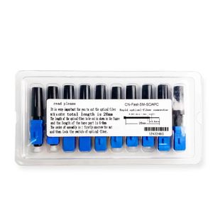 Lot 10 Connecteurs Fibre Optique SC/UPC-Bleu/Noir.