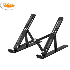 Support Ordinateur Portable Pliable & Réglable en Aluminium – Antidérapant, Ergonomique et Ultra-Compact - Noir
