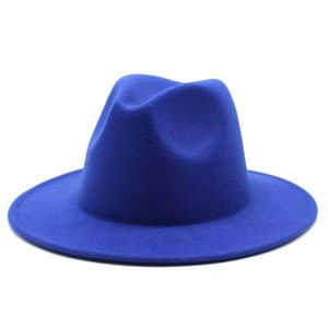 Chapeau Fedora couleur bleue
