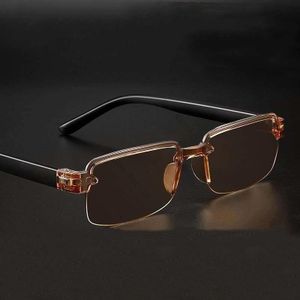 Autre Lunettes de lecture en résine sans monture marron