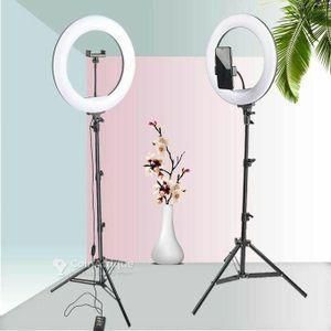 Ring Light LED 14 Pouces avec Trépied 2m et Support Téléphone