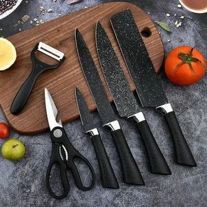 Ensemble De Couteaux De Cuisine-couleur Noir
