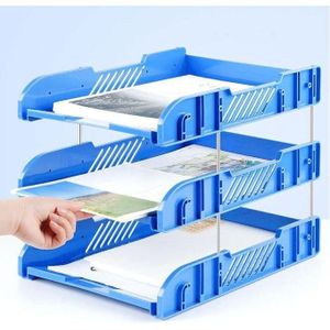 Organiseur De Bureau à Plateau Empilable, Trieur De Plateaux Pour Documents, Lettres, Papiers, Bureau Et Maison  NYUJ