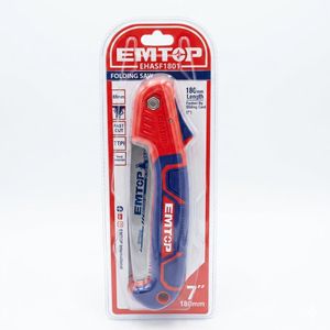 SCIE PLIANTE DE JARDIN EMTOP (180mm) - Coupe Rapide 7 TPI : L'Outil Indispensable pour l'Élagage, le Camping et le Bricolage !