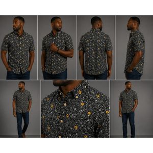 Chemise Homme Fleurie Premium – Manches Courtes