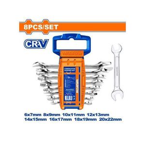 WADFOW WDS2208 - Jeu de 8 clés à fourche double - taille 6-22mm BV