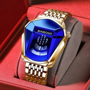 BINBOND Binbon Top Luxe En Acier Inoxydable Hommes Montre étanche