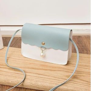 Sac à Dos Femme En Cuir PU Simple Tendance Couleur Unie Sac à Main De Voyage Petit Avec Pendentif Perle