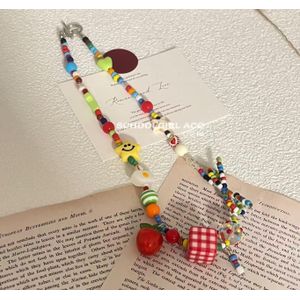Vente de liquidation ! Collier à perles colorées Summer Vibes, style doux pour femme Déclaration Soldes