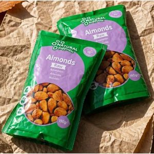 2 paquets d'amandes,  Natural Happiness Raw,  2x150 g,