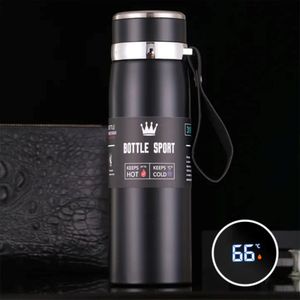 VACUUM Thermos Portable - Gourde en Acier inoxydable - Bouteille d'eau isotherme de 800ML pour garder l'eau froide et chaude