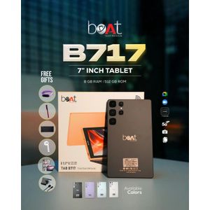 Boat Tablette Professionnelle 5G avec 2 Puces et Clavier Bluetooth (8GB RAM / 512GB ROM), Ecran 7 pouces, Android 13.0, 5000 mAh