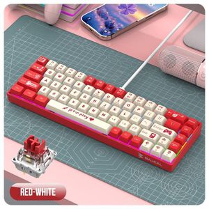 Clavier de jeu mécanique filaire BAJEal BJ68, 68 touches interchangeables à chaud, Plug & Play