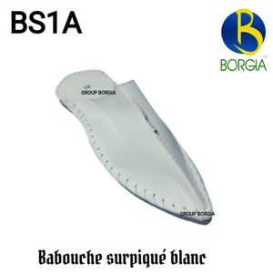 Sandale babouche surpiqué blanc BS1A
