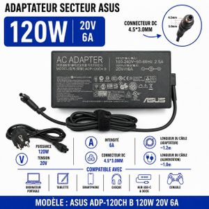 Asus Chargeur ASUS 120W 20V 6A, ,Pour Pc Connecteur Dc 4.5×3.0mm