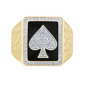 Honglingg Bague homme pique hip-hop taille 9