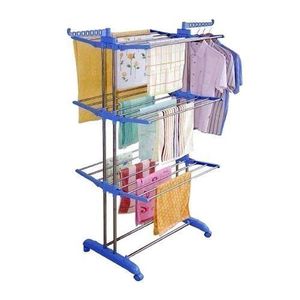 Sèche Linge 3 Niveaux Multifonction Avec Roues  - Bleu