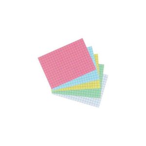 Fiche Bristol Quadrillé Format A5 Paquet De 100