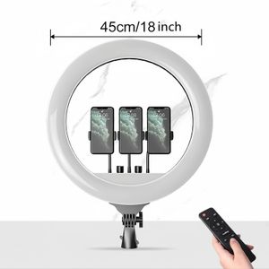 Anneau Lumineux LED 18 Pouces – 50W avec Télécommande et Supports Smartphone