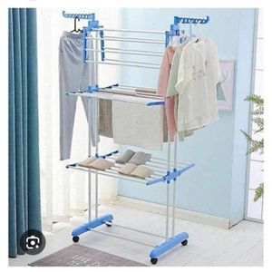 Sechoir A Linge Inox Etendoir Robuste Ailes Pliables 3 Niveaux