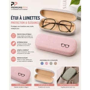 Étui à Lunettes Rigide de Protection Élégant – Finition Tissu avec Doublure Intérieure Douce Anti-Rayures