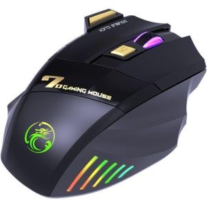 Souris De Jeu Sans Fil USB Double Mode Rechargeable 7 Boutons 2.4Ghz Bluetooth Silencieuse