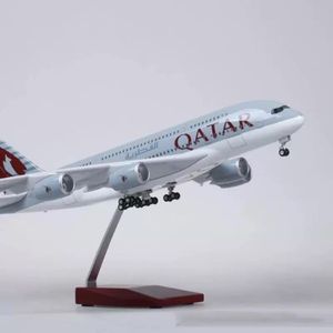 Gm Maquette D’avion Qatar Airways grand 47cm gris
