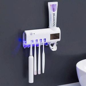 Stérilisateur à Lumière UV Porte-brosse à Dents Nettoyant Et Distributeur Automatique De Dentifrice