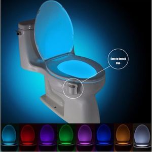 Veilleuse de toilette LED à détecteur de mouvement PIR 19 couleurs