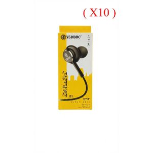 Mode 10 Écouteurs Filaires Intra-Auriculaires YSDBBC B5 - Super Bass - Jack 3.5 mm avec Microphone - Noiir