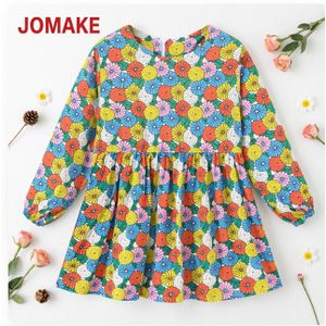 JOMAKE Robes pour filles, 1-7 ans, manches longues, imprimé floral coloré