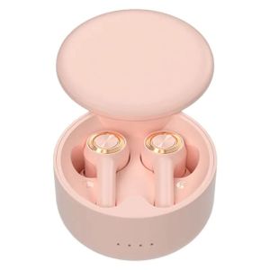 Écouteurs Bluetooth TWS Rose – Son HD & Design Élégant