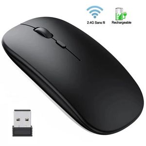 Generic Souris Sans Fil Rechargeable 2.4G +Tapis De Souris Avec