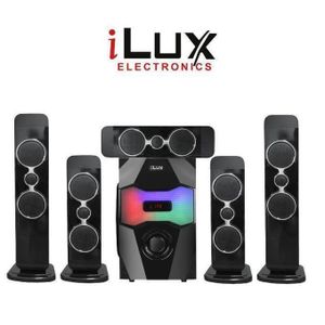 Ilux Home Cinéma 5.1 - ILTH-518 - Bluetooth - USB - Carte Mémoire - Noir Garantie 24 Mois