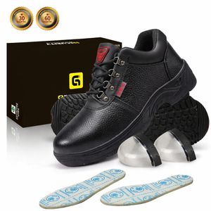 GUYISA Chaussures de Sécurité Cuir Antidérapantes et Anti-Perforation avec Embout en Acier