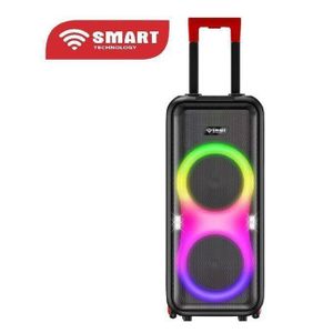 SMART TECHNOLOGY Haut-Parleur BOOM BOX (STHP-2008E)-Bluetooth/ USB /TF CARD / AUX/ 2 Micros -1 Télécommande /P.M.P.O POWER 10 000W / Noir-Garantie 24 Mois.