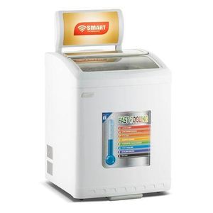 Smart Congélateur Horizontal Vitré À Glace /Surgelé 156L_Modèle STCCV-221 -Blanc