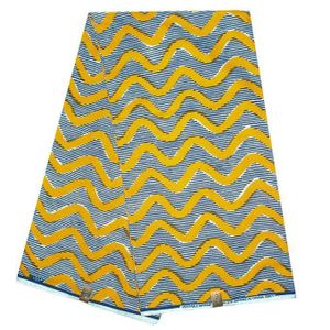 Complet Pagne Africain GTP WAX GHANA Chachata - 6 Yards - Jaune