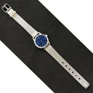 Gk Montre Femme En Acier Fond Bleu - Gris
