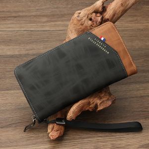 AIDAILU Portefeuilles en Simili Cuir Classiques pour Hommes Porte-cartes de Visite Porte-monnaie - Noir