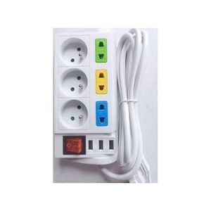Parafoudre Electronique Multiprise Parafoudre 6 Prises Avec 3 Pots USB