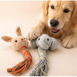 Lot de 2 Jouets pour chien ( lapin+elephant ) marque ZOOFARI.  Fabriqué avec des matière de très bonne qualité. Importés de France