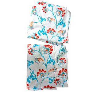 2 rideaux de porte simple (blanc)