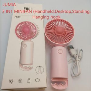 Mini ventilateur portable - Ventilateur portable personnel rose rechargeable à 3 vitesses avec crochet de suspension et voyant LED, ventilateur d'été léger pour le bureau, les voyages et l'extérieur