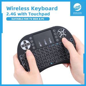 Mini Clavier Sans Fil Air Mouse 2,4 GHz Avec Pavé Tactile Rétroéclairé Pour TV BOX Tablet PC