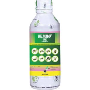 Deltamax 25 EC insecticide contre nuisibles rampants et volants salamandres.. 1 litre