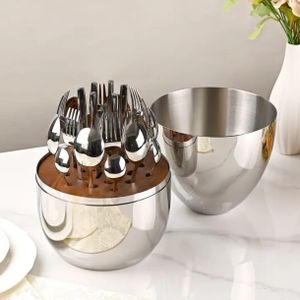 Service de Couverts de Table avec Support Rotatif – Design Élégant